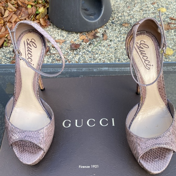 Gucci Python Stiletto Platforms, IT Size 37 - Picture 9 of 11